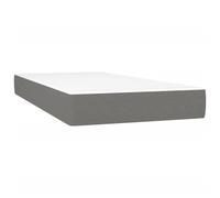 vidaXL Matelas de lit à ressorts ensachés Gris foncé 80x200x20cm Tissu