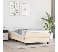 vidaXL Matelas de lit à ressorts ensachés crème 120x190x20 cm Tissu