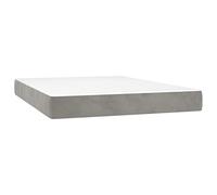 vidaXL Matelas de Lit à Ressorts Ensachés Matelas de Lit Rembourré Lit Simple Adulte Meuble de Chambre à Coucher Intérieur Gris Clair 140x200x20 cm