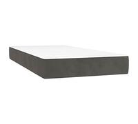 vidaXL Matelas de Lit à Ressorts Ensachés Matelas de Lit Rembourré Lit Simple Adulte Meuble de Chambre à Coucher Gris Foncé 90x190x20 cm