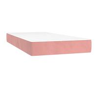vidaXL Matelas de Lit à Ressorts Ensachés Matelas de Lit Rembourré Lit Simple Adulte Meuble de Chambre à Coucher Intérieur Rose 100x200x20 cm Velours