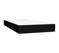 vidaXL Matelas de lit à ressorts ensachés Noir 100x200x20 cm Tissu