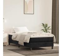 vidaXL Matelas de lit à ressorts ensachés noir 100x210x20 cm velours