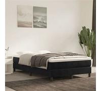 vidaXL Matelas de lit à ressorts ensachés Noir 120x220x20 cm Velours