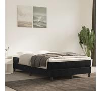 Vidaxl Matelas De Lit À Ressorts Ensachés Noir 120x220x20 Cm Velours Noir