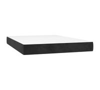 vidaXL Matelas de lit à ressorts ensachés Noir 140x200x20 cm Velours