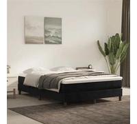 vidaXL Matelas de lit à ressorts ensachés Velours noir 140x210x20 cm