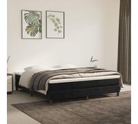 vidaXL Matelas de lit à ressorts ensachés Noir 160x200x20 cm Velours