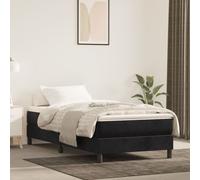 vidaXL Matelas de lit à ressorts ensachés noir 80x210x20 cm velours