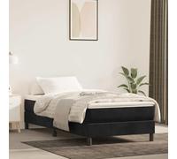 vidaXL Matelas de lit à Ressorts ensachés Noir 80x220x20 cm Velours, Matelas, Matelas de lit, Matelas à sommier tapissier, Meuble de Chambre à Coucher