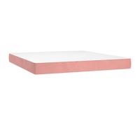 vidaXL Matelas de lit à ressorts ensachés Rose 160x200x20 cm Velours