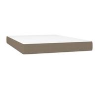 vidaXL Matelas de lit à ressorts ensachés Taupe 140x200x20 cm Tissu