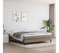 Vidaxl Matelas De Lit À Ressorts Ensachés Taupe 160x200x20 Cm Tissu
