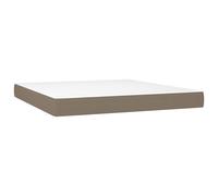 vidaXL Matelas de lit à ressorts ensachés Taupe 180x200x20 cm Tissu