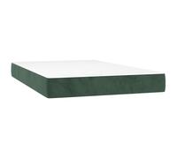 vidaXL Matelas de lit à ressorts ensachés Vert foncé 120x200x20 cm