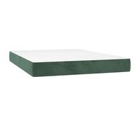 vidaXL Matelas de lit à ressorts ensachés Vert foncé 140x200x20 cm Vert