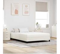 vidaXL Matelas de Lit avec matelas Crème 140 x 190 cm tissu, Matelas Élégant, Matelas à Ressorts Ensachés Ultra Durable, 42008288