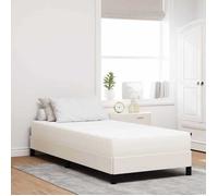 vidaXL Matelas de Lit avec matelas Crème 90 x 190 cm tissu, Matelas Élégant, Matelas à Ressorts Ensachés Ultra Durable, 42008263