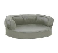 Vidaxl Matelas De Lit Ergonomique De Chien 60x42 Cm Aspect De Lin Gris
