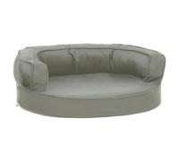 Vidaxl Matelas De Lit Ergonomique De Chien 60x42 Cm Aspect De Lin Gris