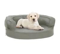 vidaXL Matelas de Lit Ergonomique de Chien 60x42 cm Aspect de Lin Gris Canapé 171295