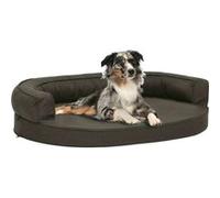 vidaXL Matelas de Lit Ergonomique pour Chien 75x53 cm Aspect de Lin Canapé 171290 Or G