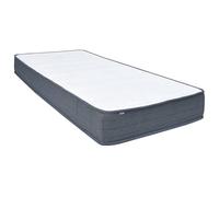 vidaXL Matelas de Sommier Tapissier Matelas à Ressort Ensaché Chambre à Coucher Maison Intérieur Confortable Blanc et Gris Foncé 200x100x20 cm