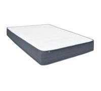 vidaXL Matelas de Sommier Tapissier Matelas à Ressort Ensaché Chambre à Coucher Maison Intérieur Confortable Blanc et Gris 288212