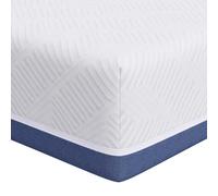 vidaXL Matelas en Gel 180 x 200 cm Blanc Bleu Medium Ferme Régulation de Température Mousse 100% Polyester Jacquard Pas d'Assemblage Nécessaire Design Moderne Minimaliste pour la Chambre Literie mais