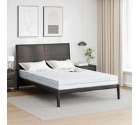 vidaXL Matelas en Mousse 140 x 200 cm Blanc, 7 Zones, mi-Ferme, 100% Polyester, Tissu Jacquard, Toucher Doux, Usage intérieur. Super pour Bien aligner la Colonne et soulager la Pression, Parfait pour