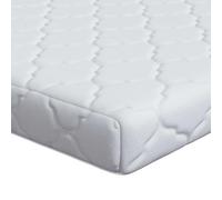 vidaXL Matelas en Mousse 200 x 70 cm, 10,5 cm d'épaisseur, Blanc, mi-Ferme, en Tissu Polyester. Parfait pour l'hiver, C'est Une Solution de Sommeil intérieure Super Confortable. Idéal pour Une chambr