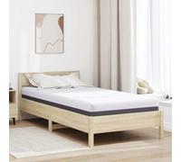 vidaXL Matelas en Mousse à mémoire 120 x 200 cm, Blanc et Gris, en Tissu Polyester. Il est Moyen Ferme, idéal pour l'hiver et Le Printemps. s'adapte Bien à Ton Corps, Super pour ta Chambre à Coucher.
