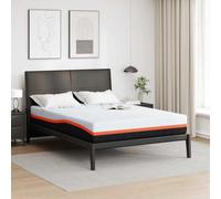 vidaXL Matelas Blanc, Gris 140 x 200 cm