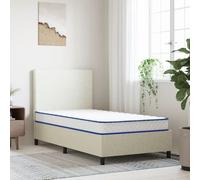 vidaXL Matelas en mousse à mémoire de forme blanc 90x190x17 cm doux