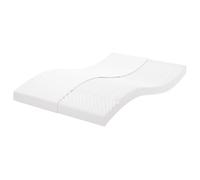 Vidaxl Matelas En Mousse Blanc 120x210 Cm 7 Zones Dureté 20 Ild Blanc