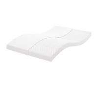 vidaXL Matelas en mousse blanc 140x190 cm 7 zones dureté 20 ILD Blanc