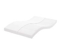 vidaXL Matelas en mousse 140x220 cm 7 zones Dureté 20 ILD Blanc