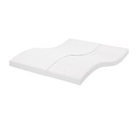 vidaXL Matelas en mousse 7 zones Dureté 20 ILD Blanc 90x200 cm