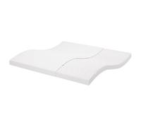 vidaXL Matelas en mousse 90x200 cm 7 zones Dureté 20 ILD Blanc