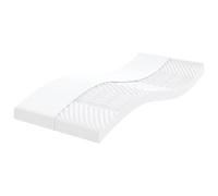 vidaXL Matelas en mousse 90x210 cm 7 zones Blanc Dureté 20 ILD pour lit simple