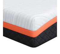 vidaXL Matelas en Mousse Gel Blanc Gris 80 x 200 cm Medium Ferme 100% Polyester Jacquard Infusé pour Refroidir Utilisation Intérieure Parfait pour l'hiver & Le Printemps Pas de Montage Nécessaire Cha
