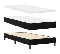 vidaXL Matelas Moderne en Velours à Ressorts ensachés 90X190 cm avec Housse zippée Amovible, Soutien en Mousse Douce et Confort moyennement Dur pour Tous Les Styles de Sommeil Simple protège-Matelas