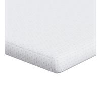 vidaXL Matelas Pad 100 x 200 cm en Mousse PU Blanc Mat. 100% Polyester, Respirant et rafraîchissant. Idéal pour l'intérieur, Pas Besoin d'assemblage. Lavable en Machine et Compatible avec Le sèche-li