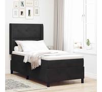 vidaXL Matelas Ressorts ensachés avec Housse zippée Velours 100X200X20 cm Soutien Moyen Idéal pour Chambre & Lits d'Invités Protecteur Surmatelas Tapis de Lit Simple Mobilier de Sommeil