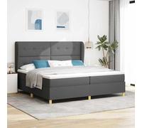 vidaXL Matelas Ressorts ensachés Gris Foncé 100X200 cm Tissu Durable Mousse Support Confortable Housse Zippée Amovible Design Moderne pour Chambre Protège-Matelas Mobilier Topper Simple Qualité avec