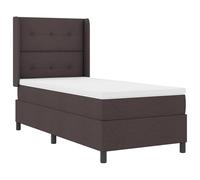 vidaXL Matelas Ressorts ensachés Marron foncé 100 x 200 cm, Housse en Tissu avec Fermeture éclair, Confort Moyen Parfait pour Dormir. C’est Une Super Option pour Un Coin Nuit Moderne.