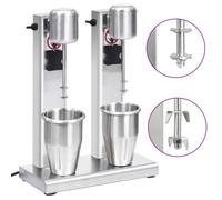 vidaXL Mélangeur de milkshake avec deux coupelles Acier inoxydable 2 L