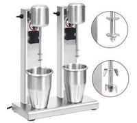 vidaXL Mélangeur de milkshake avec deux coupelles Acier inoxydable 2 L Argent G