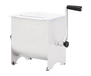 vidaXL Mélangeur de viande manuel avec couvercle Argenté Inox