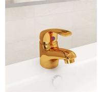 vidaXL Mitigeur de lavabo Doré 13x10 cm